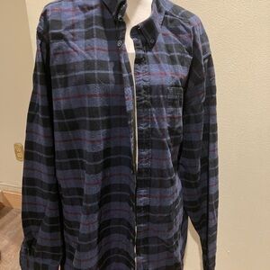 Plaid Button-Up Shirt
